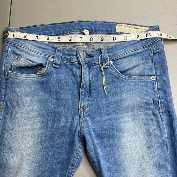 Rag & Bone Kill Bowie Skinny Jeans Mid Rise Denim Stretch Medium Wash Blue 28 - Picture 11 of 15